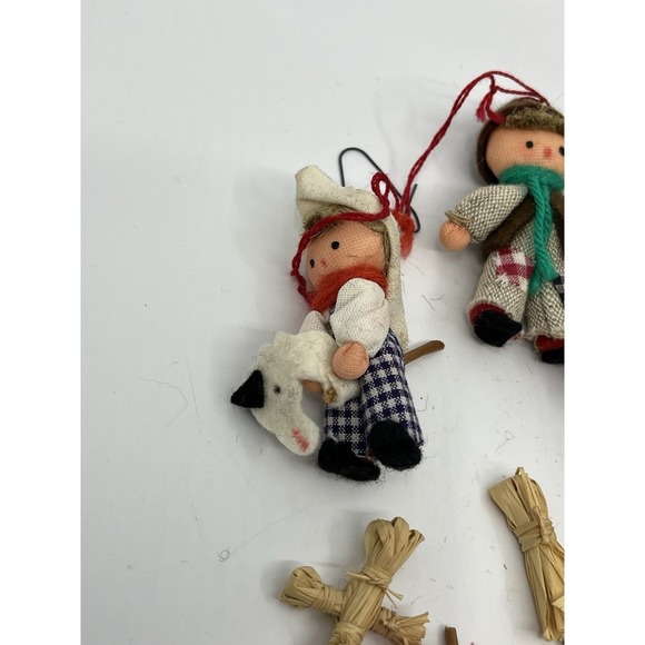 Mini Dutch? Ethnic Folk‎ Art Doll Ornaments 3" 8 Figures Hobby Horse Accessories - Picture 2 of 7